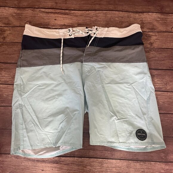 Men’s Rip Curl Blue Aqua Color Block Board Shorts SEE SIZING NOTES - Picture 1 of 3